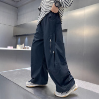 男童裤子春秋款2026新款儿童直筒工装裤痞帅风中大童春季男孩春装