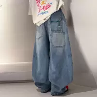 男童裤子春秋款2026新款大童裤男孩阔腿裤儿童装牛仔裤痞帅风