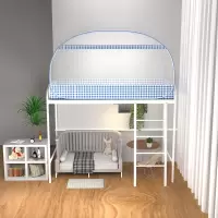 a学生宿舍蚊帐三开上下铺大学生免安装可折叠单人加密0.9米防蚊