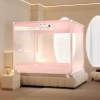 A类母婴级加密帐纱新款三开家用儿童防摔防蚊三通锁定支架蚊帐