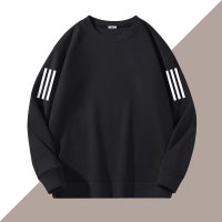 男士卫衣春秋新款圆领宽松无帽套头上衣青年长袖男款外套