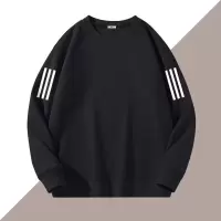 男士卫衣春秋新款圆领宽松无帽套头上衣青年长袖男款外套