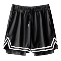 网眼冰丝短裤男士夏季新款美式运动跑步篮球宽松型五分裤