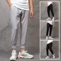 男士休闲裤2026夏季薄裤韩版大码宽松潮流九分束脚运动裤宽松束脚