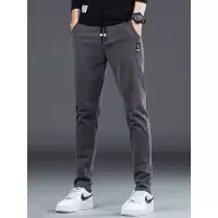 秋季牛仔长裤子男士新款松紧腰薄款显高修身小脚型休闲裤