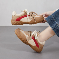 真皮平底德训鞋女2026年春季新款超火的鞋子软底运动鞋轻便休闲鞋