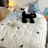 全棉小清新床上四件套纯棉床单被套三件套床笠款床品4