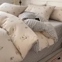 卡通100全棉纯棉床上四件套四季通用床单被套床笠宿舍三件套床品4