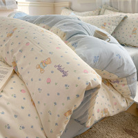 卡通纯棉全棉四件套床上用品2026新款儿童床单被套宿舍学生三件套