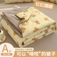 A类双层纱夏凉被空调被夏季单豆被子夏被可机水洗3