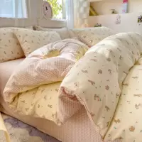 纯棉床上四件套全棉2026新款小清新被套罩床单三件套床品