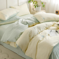 纯棉被套单件加厚单双人100全棉纯色被罩儿童150x200被单学生宿舍