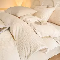 轻奢加厚花牛奶绒四件套珊瑚绒冬季加绒被套床单床笠床上用品三