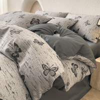 轻奢纯棉双层纱床上四件套全棉2026新款高级被套床单床品四季通用