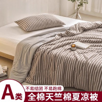 夏被全棉天竺棉凉感丝夏凉被纯棉薄被子可机洗空调被夏季透气防螨