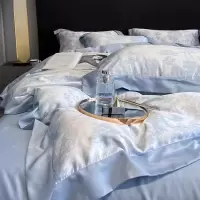 天丝四件套真丝床单被套高级感丝滑床笠被罩冰丝床品三件套