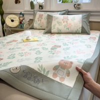 舒适夏季冰丝凉席床单席子可机洗学生宿舍单夏天草席家用床笠藤席