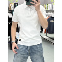 夏季新颖潮流男士短袖T恤POLO衫翻领半袖打底衫弹力个性潮流上衣