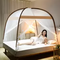 夏季蒙古包蚊帐家用2026新款卧室儿童折叠纹帐双