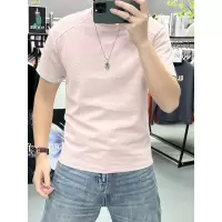 春夏新款短袖T恤男宽松重磅圆领T桖潮流简约半袖t上衣休闲体恤衫