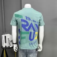 欧洲站修身圆领短袖T恤男士潮i时尚丝光棉半袖打底衫上衣抖音