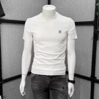 男士短袖T恤夏季2026新款潮流休闲圆领半截袖潮流修身丝光棉体恤