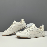 2026春季新款真皮板鞋男款潮流百搭鞋子欧洲站男鞋平底透气休闲鞋