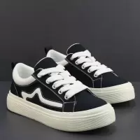 帆布鞋男2026春夏新款韩版潮流青少年学生板鞋厚底轻便透气防臭