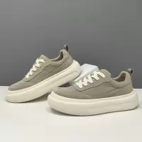 男士夏季低帮冰丝布鞋百搭小众欧洲站男鞋春夏透气厚底增高休闲鞋