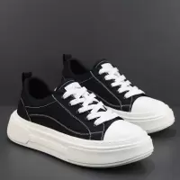 男士布鞋2026春季新款厚底轻便透气潮流时尚板鞋男生鞋子