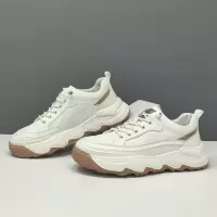 男生头层牛皮厚底休闲鞋男款潮鞋真皮欧洲站男鞋男士增高鞋休闲鞋