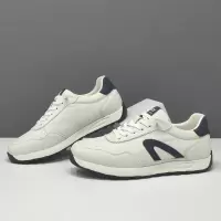 男生头层牛皮板鞋男款潮鞋欧洲站男鞋小众男士拼色透气真皮休闲鞋