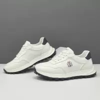 男生头层牛皮板鞋男款潮鞋真皮厚底透气欧洲站男鞋男士运动休闲鞋