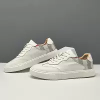 男生真皮拼色板鞋男款潮流百搭鞋子欧洲站男鞋透气休闲鞋男韩版潮