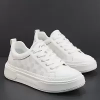 真皮头层牛皮小白鞋男2026春季新款厚底板鞋欧洲站潮流休闲鞋男鞋