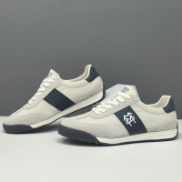 真皮板鞋男款潮流百搭鞋子欧洲站男鞋男士春夏冰丝布鞋小众休闲鞋