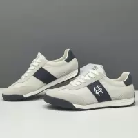 真皮板鞋男款潮流百搭鞋子欧洲站男鞋男士春夏冰丝布鞋小众休闲鞋