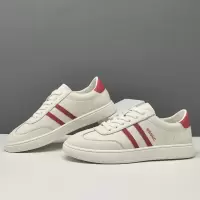 真皮白色板鞋男款潮流百搭鞋子欧洲站男鞋男士小白鞋小众休闲鞋男