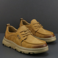 英伦复古真皮休闲皮鞋男2026春季新款轻便舒适百搭头层牛皮男鞋子