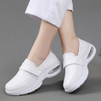 护士鞋女真皮透气2026春夏软底不累脚医护气垫厚底舒适工作小白鞋