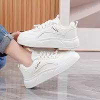 2026春季小白鞋新款韩版ins女学生厚底增高皮面透气休闲鞋女