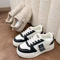 2026春季新款透气ins韩版皮面鞋女学生街拍跑步运动休闲鞋