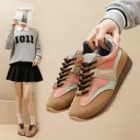 ins韩版厚底老爹阿甘鞋2026春季新款街拍学生跑步运动鞋增高鞋