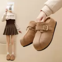 包头半拖鞋女外穿鞋子2026夏季新款休闲一脚蹬懒人厚底鞋