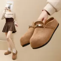 包头半拖鞋女外穿鞋子2026夏季新款休闲一脚蹬懒人厚底鞋