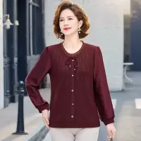 2026年女装新款妈妈装T恤衫女春季洋气中老年人春款小衫气质上衣