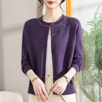 2026年女装新款妈妈长袖针织衫40-60岁春秋开衫毛线衫50岁中年女