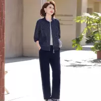 2026年女装新款衣服40-60岁中老年人洋气运动服棒球领女装中年装