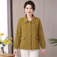 2026年女装春装妈妈外套女中老年女士休闲服装翻领简约上衣40岁女