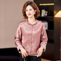 2026年春装新款妈妈外套女洋气女士休闲开衫国风中老年人新款开衫